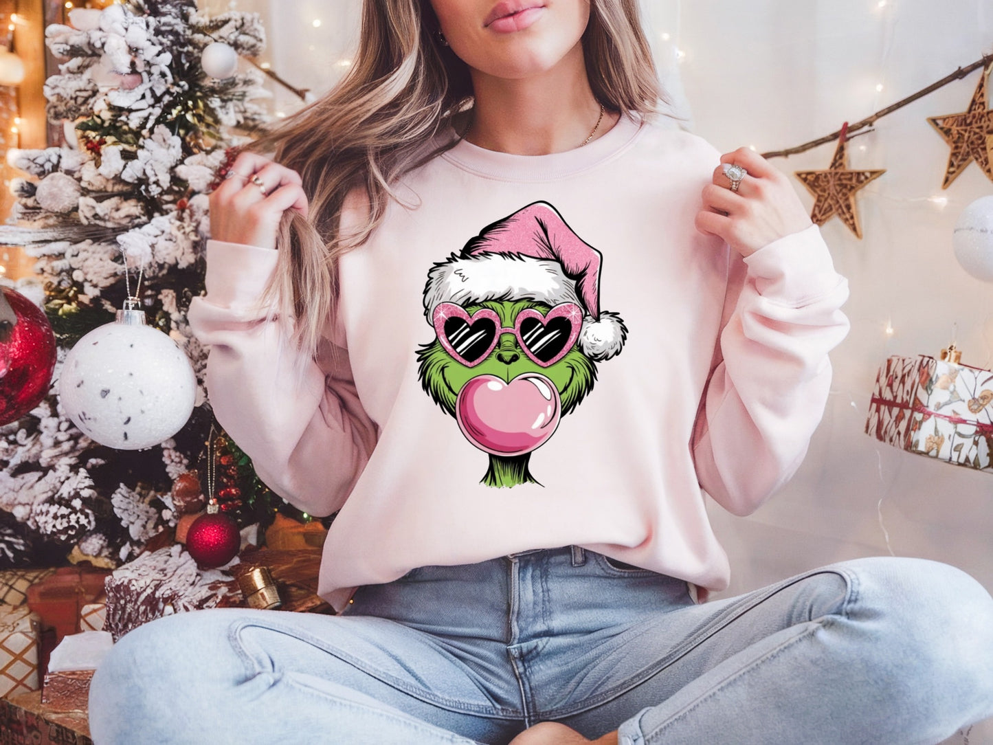 Grinch Bubble Gum Heart